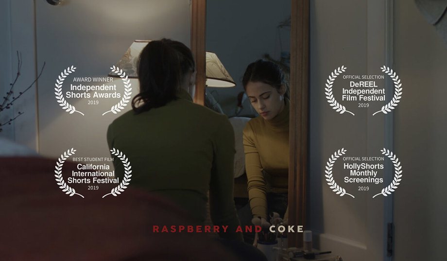 Raspberry and Coke, Francesca Sewell and Alice Toomer Raspberry and Coke poster with awards.